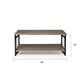Reclaimed Style Grey Coffee Table with Double 'X' Frame - Thumbnail 4
