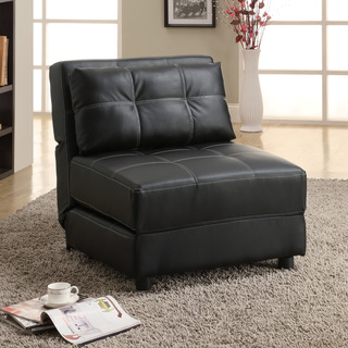 Black Accent Lounge Chair Futon Sofa Bed