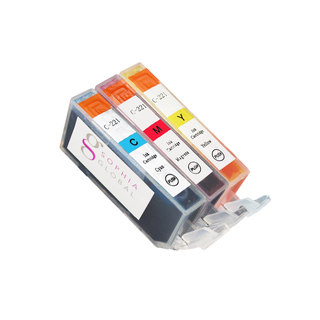 Sophia Global Compatible Ink Cartridge Replacement for Canon CLI-221 (1 Cyan, 1 Magenta, and 1 Yellow)
