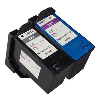 Sophia Global Remanufactured Ink Cartridge Replacement for Dell MK990 and MK991 Series 9 (1 Black, 1 Color)