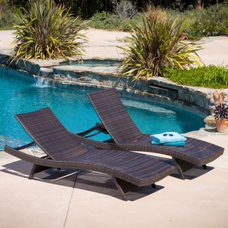 Toscana Outdoor Wicker Lounge Chairs by Christopher Knight Home (Set of 2)