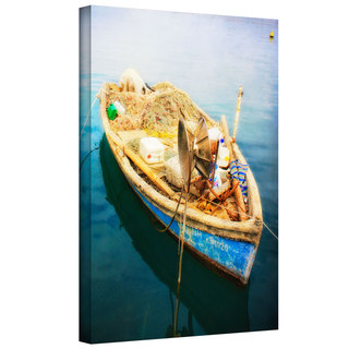 ArtWall Dragos Dumitrascu 'Old Fishermans Boat' Gallery-Wrapped Canvas