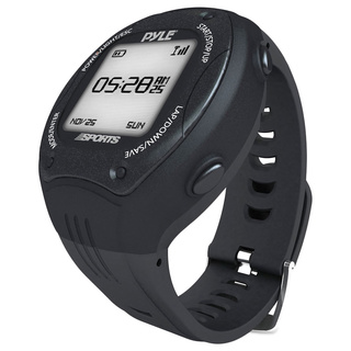 Pyle Sports Digital LED ANT+ E-compass GPS Navigation Black Sports Training Watch
