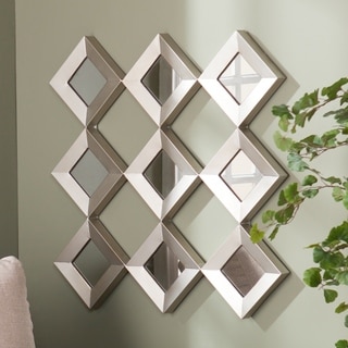 Upton Home Diamante Mirrored Squares Wall Sculpture (As Is Item)