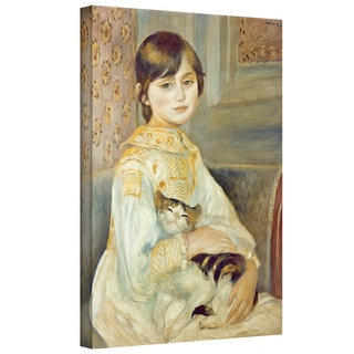 Pierre Renoir "Julie Manet with Cat" Gallery-wrapped Canvas