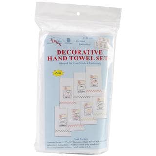 Stamped White Decorative Hand Towels 15 X30 Set Of 7 - Seed Packets