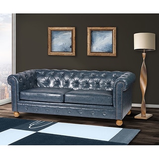 Winston Vintage Blue Chesterfield Sofa