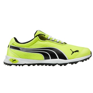 Puma Mens Biofusion Mesh Spikeless Fluorescent Yellow/ Black Golf Shoes
