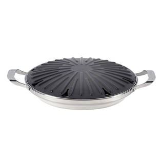 Circulon 12-inch Round Hard-anodized Non-stick Stovetop Grill with Accessories