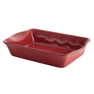 Rachael Ray Cucina Stoneware 9 x 13-inch Cranberry Red Rectangular Baker