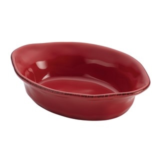 Rachael Ray Cucina Stoneware 12-ounce Cranberry Red Oval Au Gratin