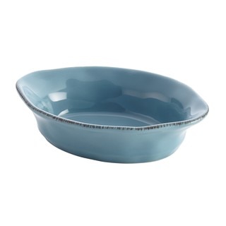 Rachael Ray Cucina Stoneware 12-ounce Agave Blue Oval Au Gratin