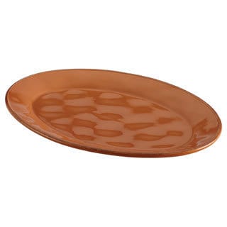 Rachael Ray Cucina Dinnerware 10 x 14-inch Pumpkin Orange Stoneware Oval Platter