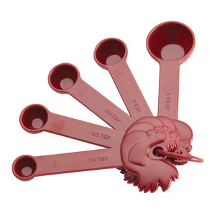 Paula Deen Signature Pantryware 5-piece Red Measuring Spoon Set