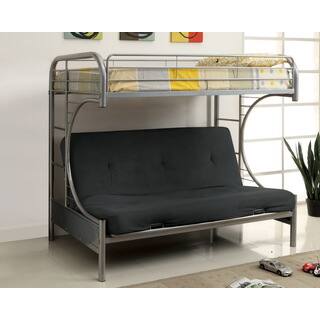 Furniture of America Linden Twin Over Futon Metal Bunk Bed