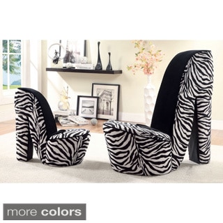 Furniture of America High Heel 2-piece Accent Chair Set