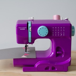 Janome Purple Thunder Basic, Easy-to-Use, 10-stitch Portable, 5 lb Compact Sewing Machine with Free Arm