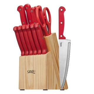 Ginsu Essentials Series 14-piece Red Cutlery Set