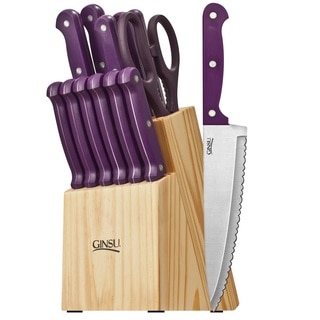 Ginsu Essentials Series 14-piece Purple Cutlery Set