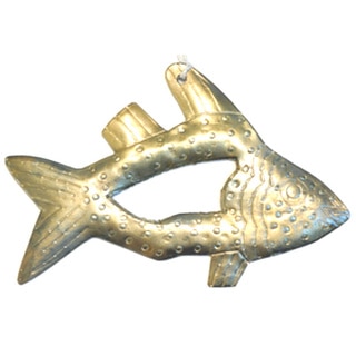 Handmade Metal Fish Ornament (India)