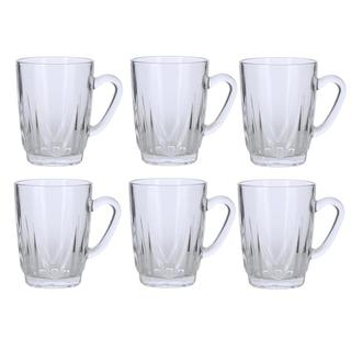 Handled Glass Tea Cup Set (Set of 6)
