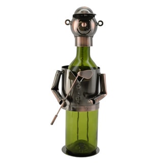 WineBodies Bronze Metal Golfer Wine Holder