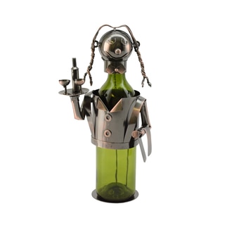 WineBodies Bronze Metal Waitress Wine Bottle Holder