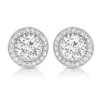 Collette Z Sterling Silver Cubic Zirconia Round Earrings
