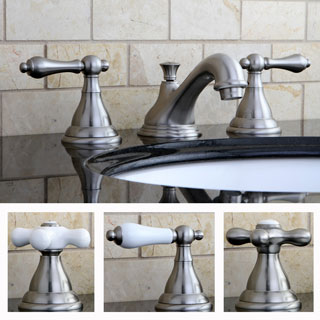 Contemporary PKS5568AL Satin Nickel Widespread Bathroom Faucet