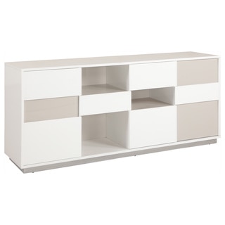 Somette Contemporary Two-tone Buffet with Open Storage