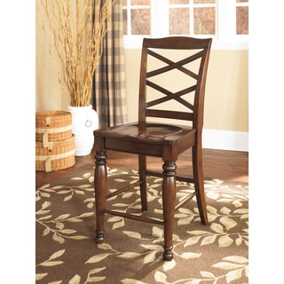 Signature Design by Ashley Porter Rustic Brown Barstool (Set of 2)