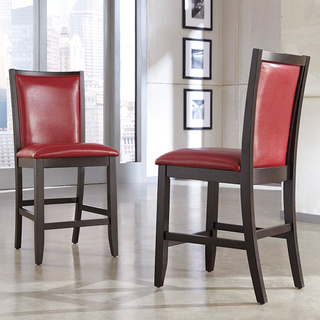 Signature Design by Ashley Trishelle Red Upholstered Barstool Red (Set of 2)