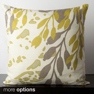 Floral Paint Spash Down Feather or Poly Filled Decorative Throw Pillow