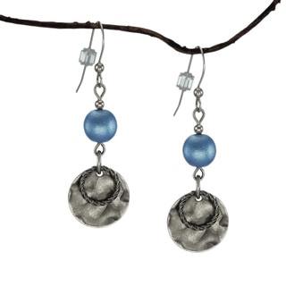 Jewelry by Dawn Blue With Hammered Double Drop Earrings
