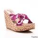 Nvy Angels Women's Tie Dye Slip-On Wedge Platform Sandals - Thumbnail 0
