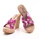 Nvy Angels Women's Tie Dye Slip-On Wedge Platform Sandals - Thumbnail 6