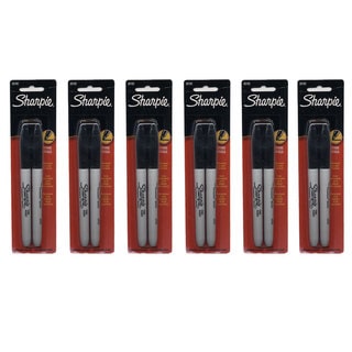 Sharpie Permanent Marker Fine Point - 2 Markers per Pack (6 Pack)
