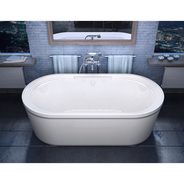 Atlantis Whirlpools Royale 34 x 67 Oval Freestanding Air Jetted Bathtub in White