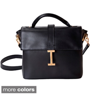 Isaac Mizrahi 'Liz' Removable Tech-compartment Genuine Leather Satchel Handbag