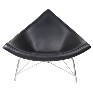 LeisureMod Dundee Modern Italian Leather Lounge Chair