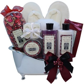 White Mulberry Spa Bath and Body Gift Basket Set