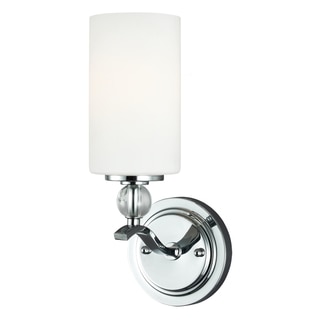 Englehorn 1-light Chrome/ Etched Glass Wall Sconce