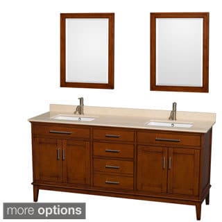 Wyndham Collection Hatton 72-inch Light Chestnut Double Vanity