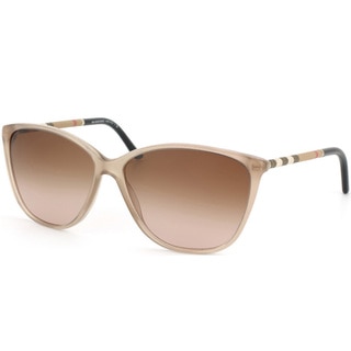Burberry Women's BE 4117 301213 Sand Plastic Cat-Eye Sunglasses