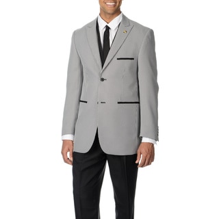 Falcone Men's Black Houndstooth 4-piece Vested Suit