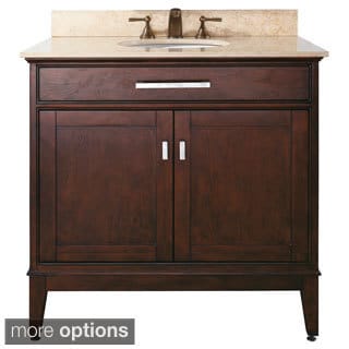 Avanity Madison 36-inch Single Vanity in Light Espresso Finish with Sink and Top