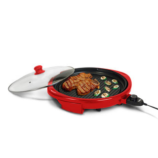 14-inch Red Round Health Grill 
