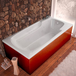 Mountain Home Everest 36x72-inch Acrylic Whirlpool Jetted Drop-in Bathtub