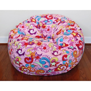 Anti-Pill Retro Fun Fleece 36-inch Washable Bean Bag Chair