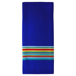 MUkitchen Blue Waffle Stripe Cotton Towel